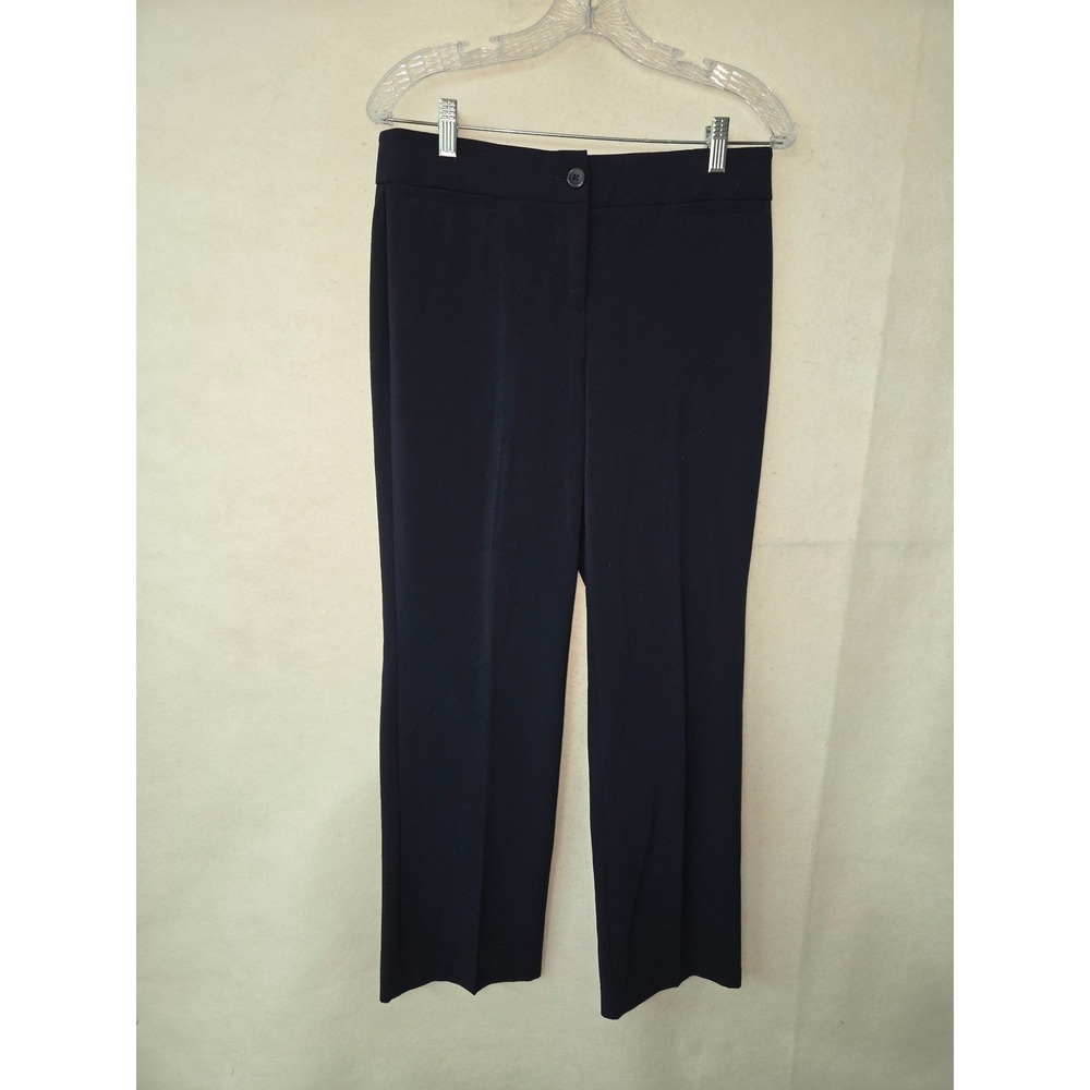 Briggs Petite Navy Blue Straight Leg Dress Pants Womens 6P Stretch Work Trousers